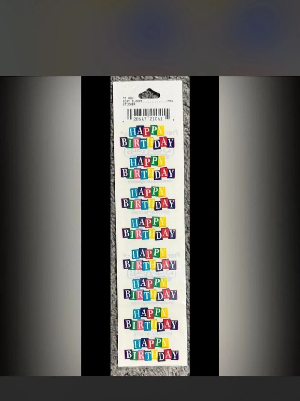 $2 Happy Birthday Balloon Sticker Sheets $2 WITH ANY $10 ORDER OR MORE